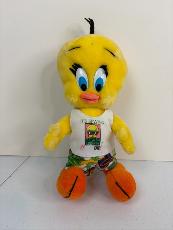 Vintage Other - Vintage 90s Tweety Bird Plush Toy Looney Tunes Spring Break Beach Stuffed Animal